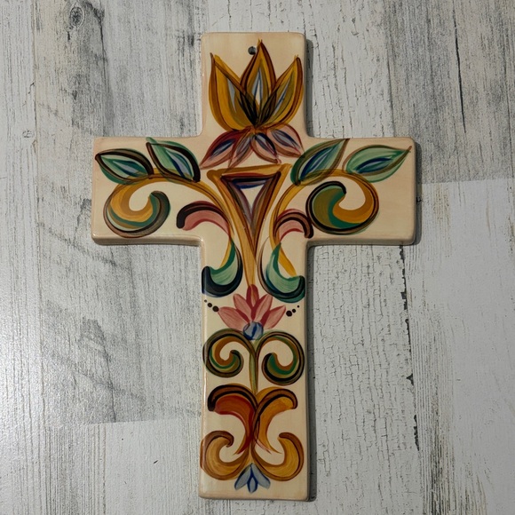 vicki carroll Other - Vicki Carroll Handcrafted Multicolor Ceramic Cross